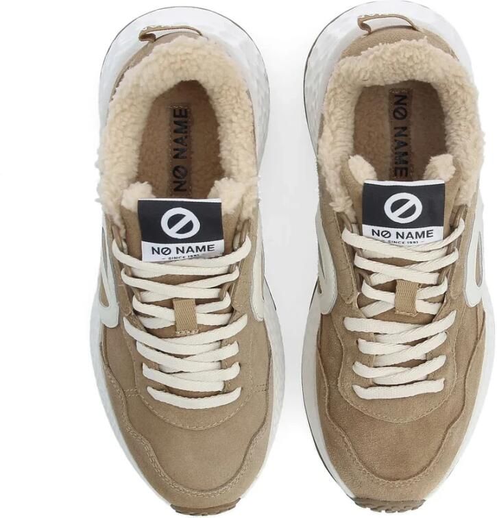 No Name Leren Sneakers met Uitneembare Binnenzool Beige Dames - Foto 3