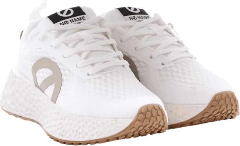 No Name Witte Mesh Sneakers met Logo Details