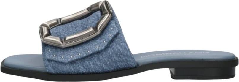 Noa Harmon Blauwe Denim Slippers Stijlvol Model Blue Dames