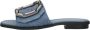 NOA HARMON Slippers Dames 9736 Maat: 39 Materiaal: Leer Kleur: Blauw - Thumbnail 3