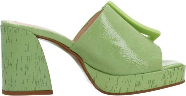 Noa Harmon Heeled Mules Green Dames