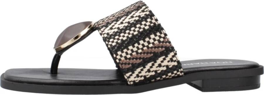 NOA HARMON Slippers Dames 9226 Maat: 36 Materiaal: Raffia Kleur: Zwart - Foto 6