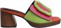 Noa Harmon Kleurrijke Lage Hak Klomp Flora Multicolor Dames - Thumbnail 1