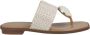 Noa Harmon Kleurrijke Raffia Platte Sandaal Margot White Dames - Thumbnail 1