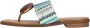NOA HARMON Teenslippers Dames 9275 Maat: 39 Materiaal: Stro Kleur: Blauw - Thumbnail 2