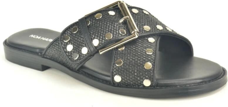 Noa Harmon Zwart Raffia KruisMuil + studskes