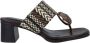 Noa Harmon Rafia Sandaal met Centraal Ornament Multicolor Dames - Thumbnail 1