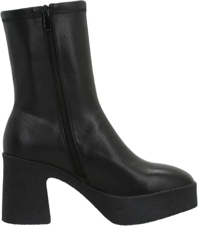 Noa Harmon Stijlvolle enkellaarsjes met hak en rubberen zool