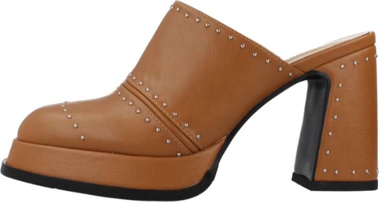 Noa Harmon Stijlvolle Heeled Mules voor Vrouwen Brown Dames