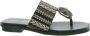 NOA HARMON Slippers Dames 9226 Maat: 36 Materiaal: Raffia Kleur: Zwart - Thumbnail 3