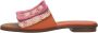 Noa Harmon Trendy Oranje Slippers met Multi-color Bovenwerk Multicolor Dames - Thumbnail 3