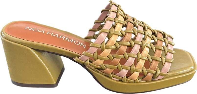 Noa Harmon Vegan leren sandalen met 6 5 cm hak Multicolor Dames
