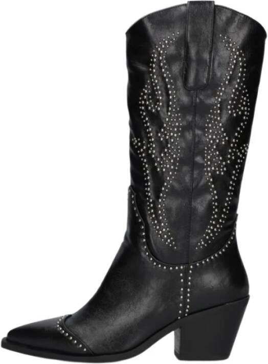 NOA HARMON Cowboylaarzen Dames 009591 Maat: 37 Materiaal: Leer Kleur: Zwart