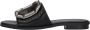 NOA HARMON Slippers Dames 9736 Maat: 36 Materiaal: Leer Kleur: Zwart - Thumbnail 3