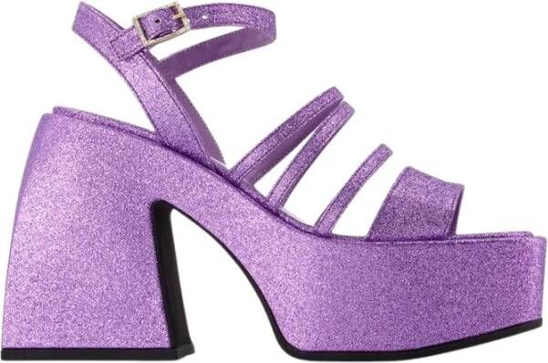 Nodaleto Bulla Chibi Sandals Purple Leather Paars Dames