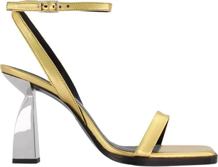 Nodaleto Gouden Metallic Hakken Sandalen Angel E