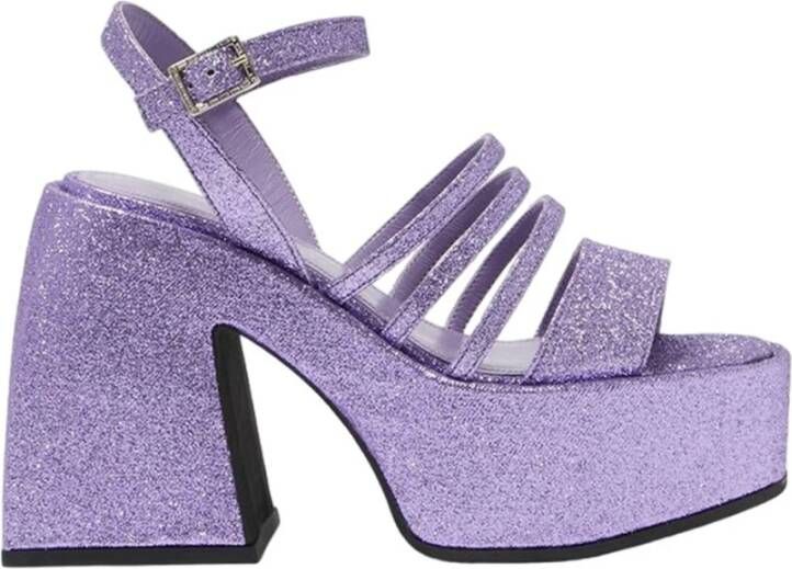 Nodaleto Bulla Chibi Sandals Purple Leather Paars Dames