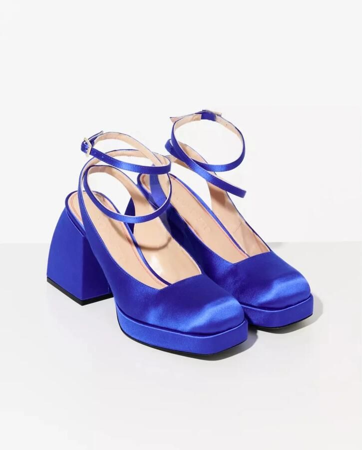 Nodaleto Blauwe Vierkante Neus Hoge Hakken - Foto 3