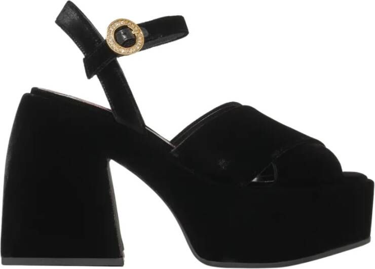 Nodaleto Zwarte platform sandalen Bulla Joni
