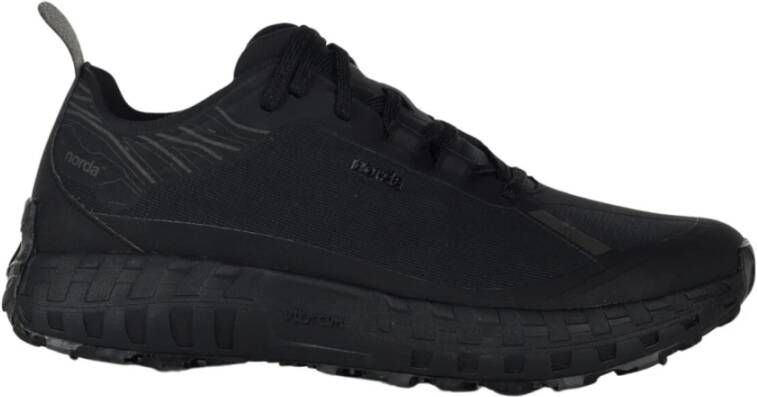 Norda Zwarte Sneakers Bio-Dyneema Veters Logo Black Heren