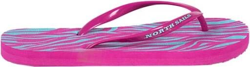 North Sails Comfortabele Instap Sandalen met Dierenprint Roze Dames