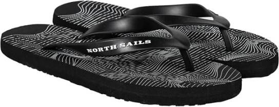North Sails Comfortabele Instap Sandalen met Ingedrukte Merknaam Zwart - Foto 4