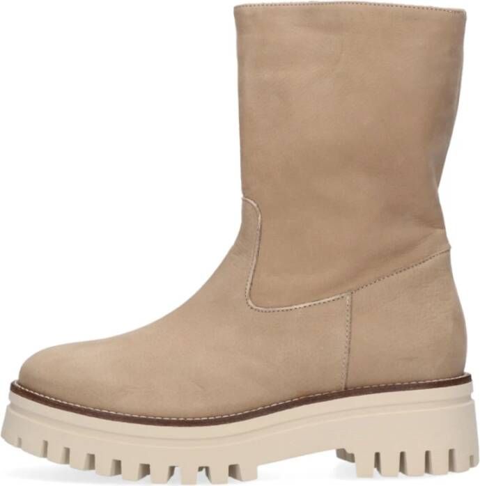 Notre-V 9030 Enkellaarsjes Enkelboots met rits Dames Beige - Foto 3