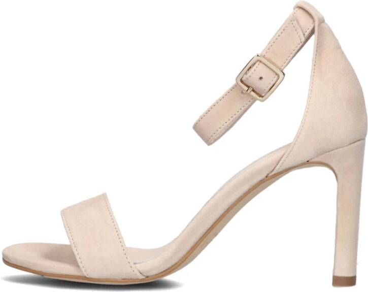 Notre-v Beige Sandaal met Slanke Blokhak Beige Dames