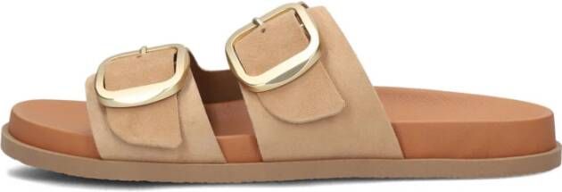 Notre-v Beige Suède Zomerslippers