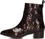 Notre-V 63231 Enkellaarsjes Enkelboots met rits Dames Bruin - Thumbnail 3