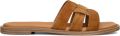 Notre-v Bruine Slippers met Vierkante Neus - Camel