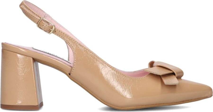 Notre-v Camel Leren Slingback Hakken