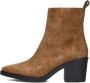 Notre-V 15636 Enkellaarsjes Enkelboots met rits Dames Cognac - Thumbnail 3