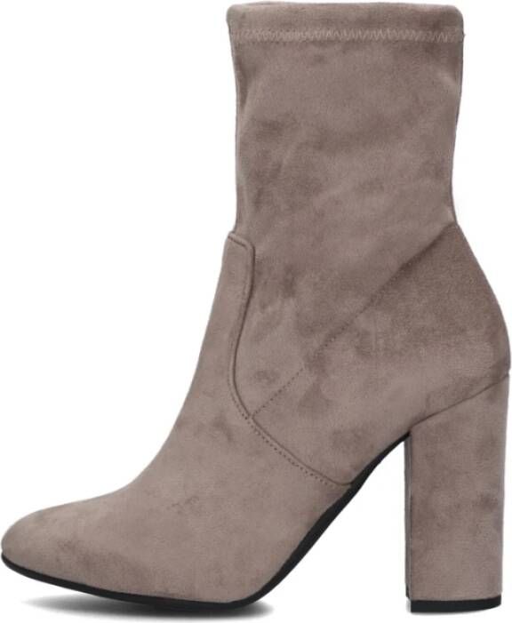 Notre-v Taupe Enkellaarsjes met Hak