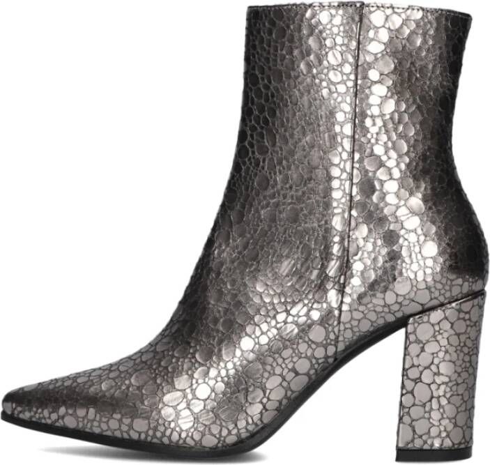 Notre-V 18739 1 Enkellaarsjes Enkelboots met rits Dames Zilver - Foto 6