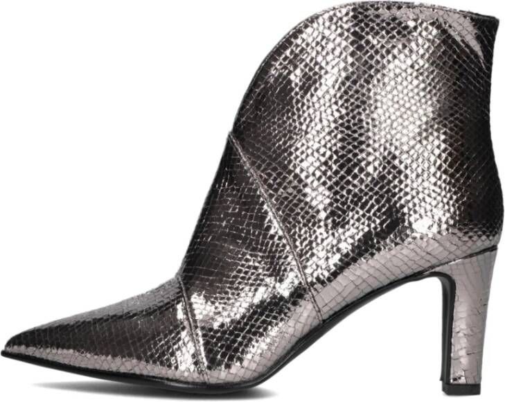 Notre-V 38235 Enkellaarsjes Enkelboots met rits Dames Zilver - Foto 3