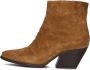 Notre-V Ar196 Enkellaarsjes Enkelboots met rits Dames Cognac - Thumbnail 3