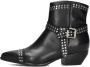 Notre-V As186 Enkellaarsjes Enkelboots met rits Dames Zwart - Thumbnail 2