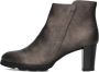Notre-V Patricia-01 Enkellaarsjes Enkelboots met rits Dames Bruin - Thumbnail 2