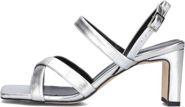Notre-v Elegante Zilveren Sandaal met Blokhak - Foto 3