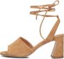 Strappy Sandals bruiloft Bruin Tinten strappy Sandals 37809 Sandalen Dames Cognac - Thumbnail 2