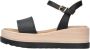 Notre-V 892003 Sandalen Met Sleehak Dames Zwart - Thumbnail 2