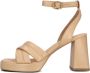 Strappy Sandals bruin Tinten Ao103 Sandalen Dames Camel - Thumbnail 3