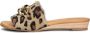 Chain Detail bruin Tinten 119-123 Slippers Dames Beige - Thumbnail 3