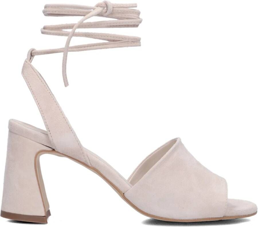 Notre-v Elegante Beige Sandaal met Blokhak Beige Dames