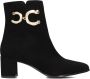 Notre-V 8558 Enkellaarsjes Enkelboots met rits Dames Zwart - Thumbnail 3