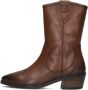 Notre-V 18050 Enkellaarsjes Enkelboots met rits Dames Cognac - Thumbnail 2