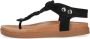 Notre-v Gevlochten Zwarte Leren Sandalen Black Dames - Thumbnail 3