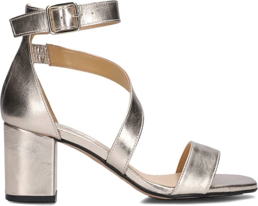 Notre-v Gouden Sandalen met Hak en Elegante Gesp - Foto 2