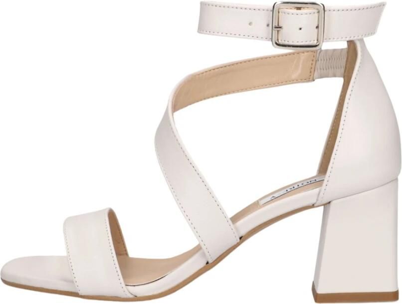 Notre-V Dames Sandalen met hak 19036 Beige Blokhak - Foto 3